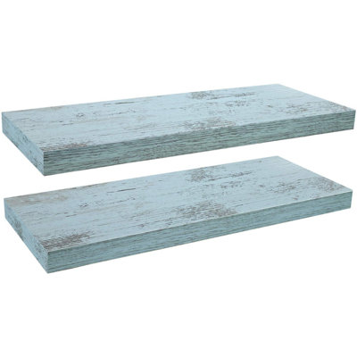 Sorbus 24" Floating Shelves with Invisible Mounting Set of 2