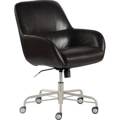 Tommy Hilfiger Forester Modern Luxury Bonded Leather Home Office Chair with Adjustable Height