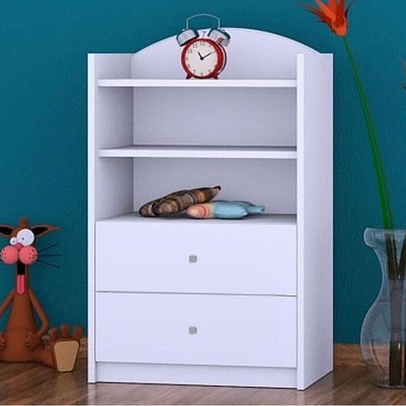 Hallie 96cm H Kids Cube, 92cm H x 60cm W x 34cm D, White