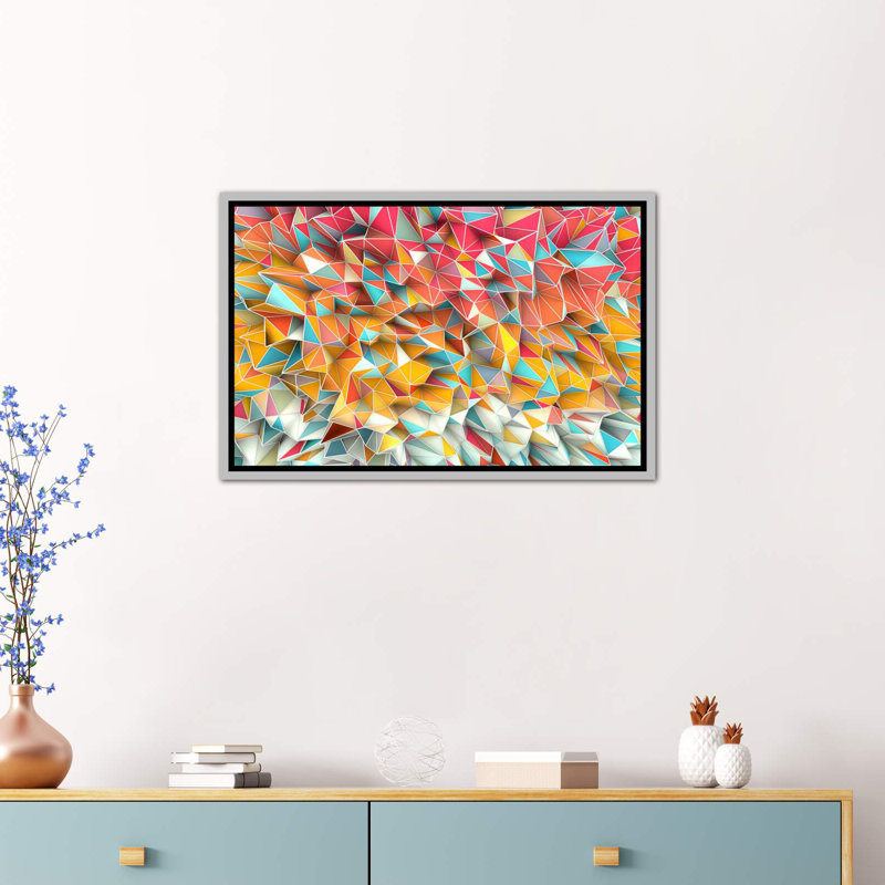 « kaos summer » par diego tirigall-impression sur image, H 40 po x l 60 po x P 1,5 po, Toile avec cadre argenté