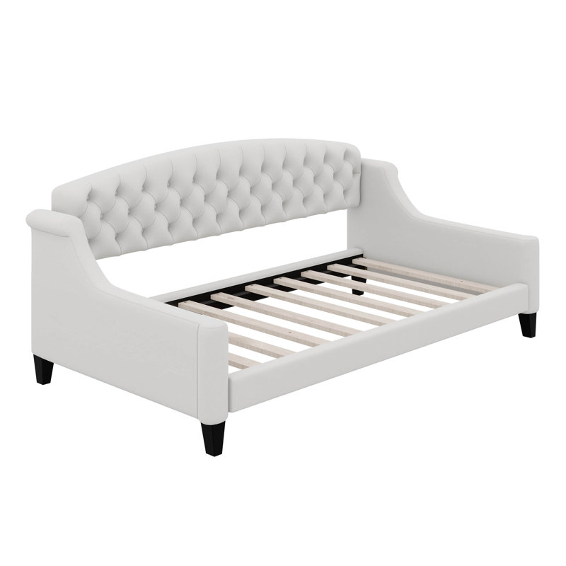 Twin Modern Luxury Tufted Button Daybed, Beige