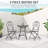 2 - Person Metal Patio Dining Set with Round Table