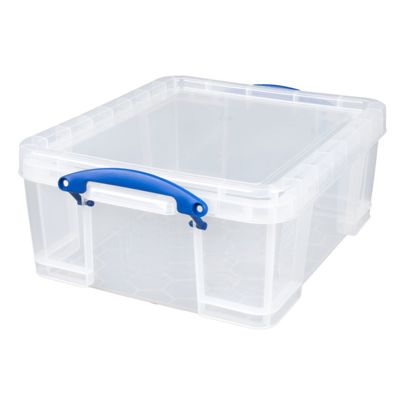 Clear Stackable Plastic Storage Box with Lid and Clip Lock Handles