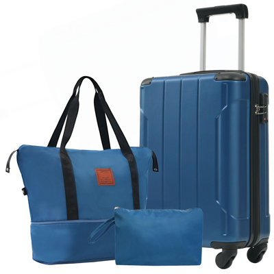 20 Inch Carry On Luggage Set 3 Piece With Spinner Wheels, Lightweight Hardshell ABS Suitcase For Weedend Getaways, Business Travel