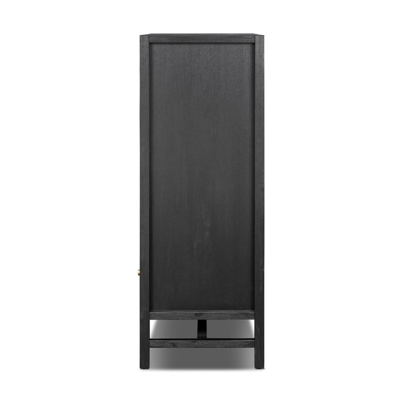 Sullivan Chest-Saddle Tan, Brushed Black Acacia Solid