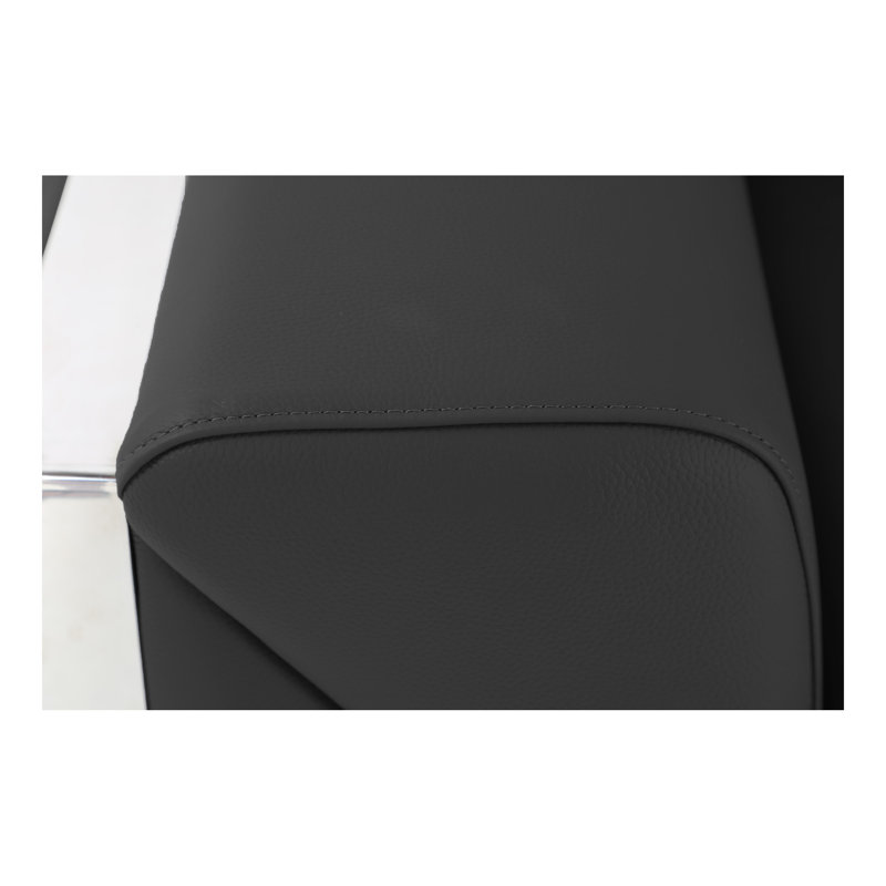 Causeuse en cuir italien Global United, Gris foncé