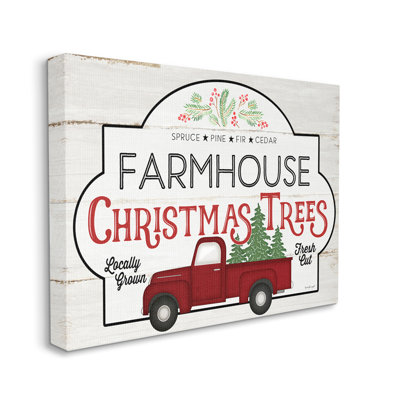 " Rustic Farmhouse Christmas Tree Vintage Sign " by Jennifer Pugh