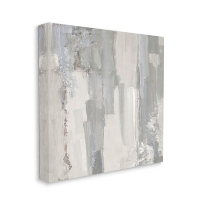 " Grey Brushed Abstract Arrangement " by Sally Swatland Painting Print