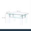Table basse en verre trempé transparent