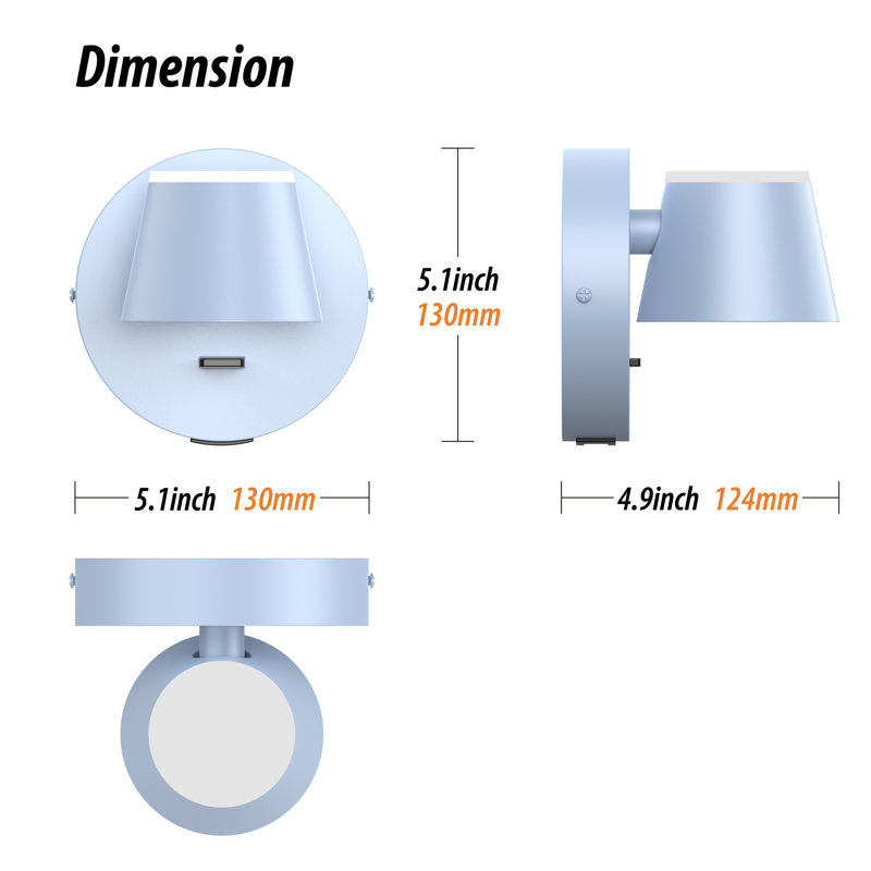 Vincentia LED Armed Sconce, Blue