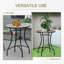 Round Metal Outdoor Bistro Table , 96.50cm cm W 96.50cm cm D