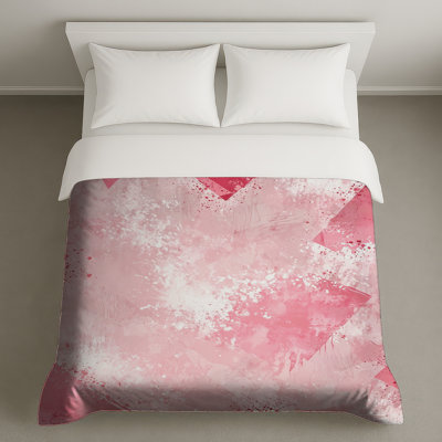 Housses de couette à texture abstraite rose