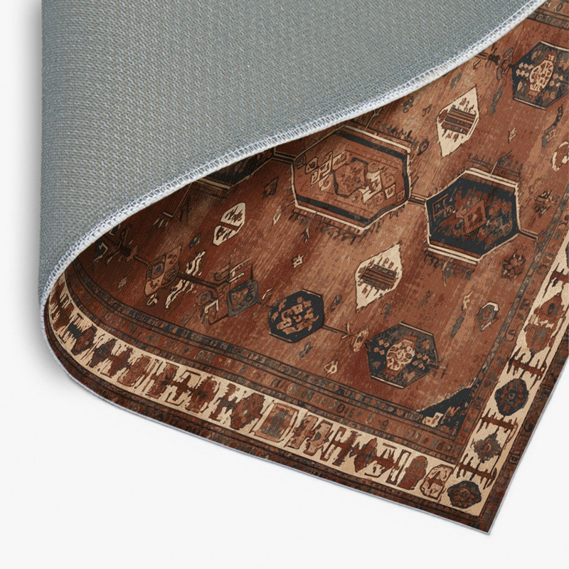 Tapis turc intérieur et extérieur brun, Rectangulaire 2 pi x 3 pi