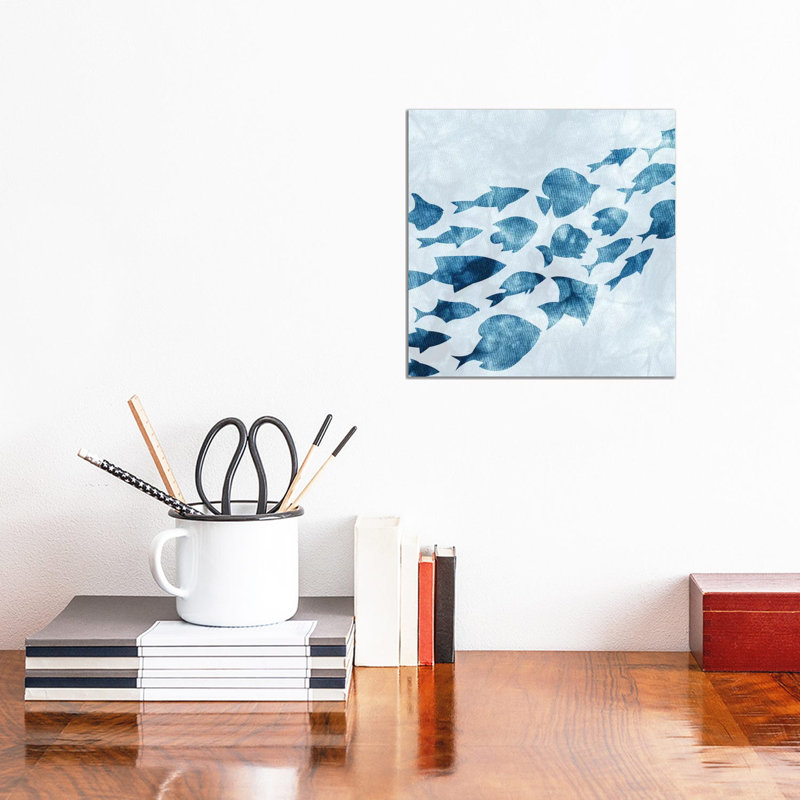 School Of Fish I by Kimberly Allen - Wrapped Canvas Print, 30.48cm H x 30.48cm W x 1.905cm D