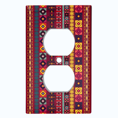 Patterned 1 - Gang Duplex Outlet Standard Wall Plate