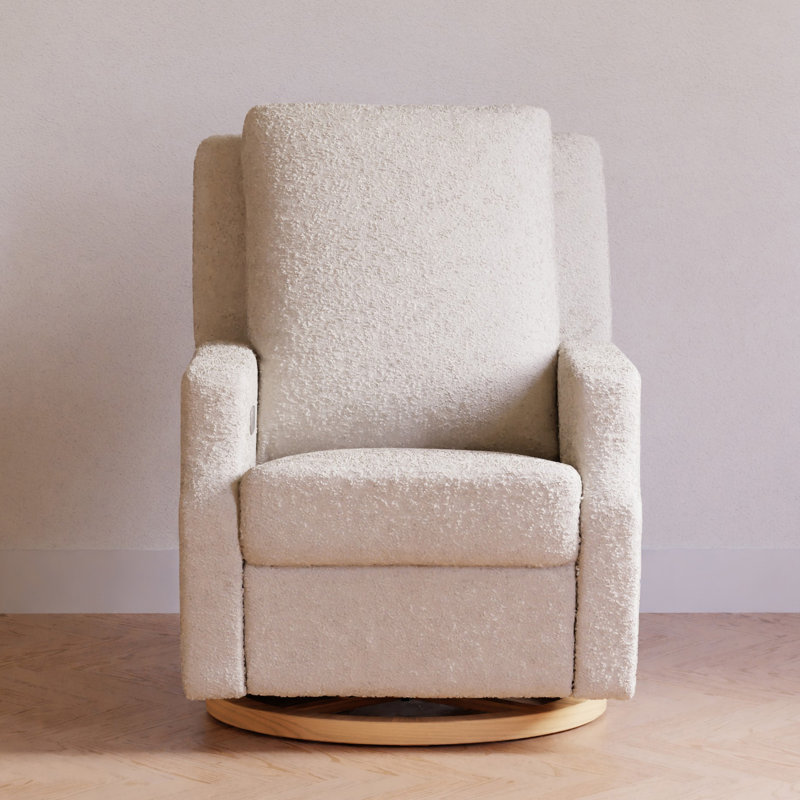 Crewe Electronic Recliner and Swivel Glider in Eco-Performance Fabric, Beige Boucle