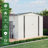 8X6 FT Metal Outdoor Storage Shed, Tool Shed With Pitched Roof Waterproof With Side Window And Lockable Door, Metal Tool Shed For Garden Tool Storage, Everyday Sundries And Bike Storage, White + Gray