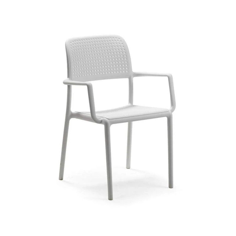 Bora Outdoor Dining Armchair, White