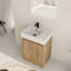 Ensemble de meuble-lavabo simple 24 po avec plateau en résine Chesham-481929702-481929701