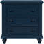 Armoire de table bleue à 3 rangements, meubles fonctionnels en bois massif pour votre espace
