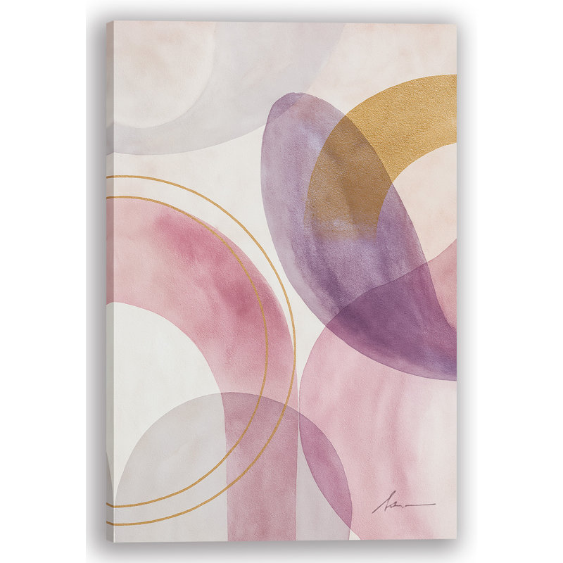 "Blush Motion" Wrapped Canvas Abstract Wall Art, 40" H x 30" W
