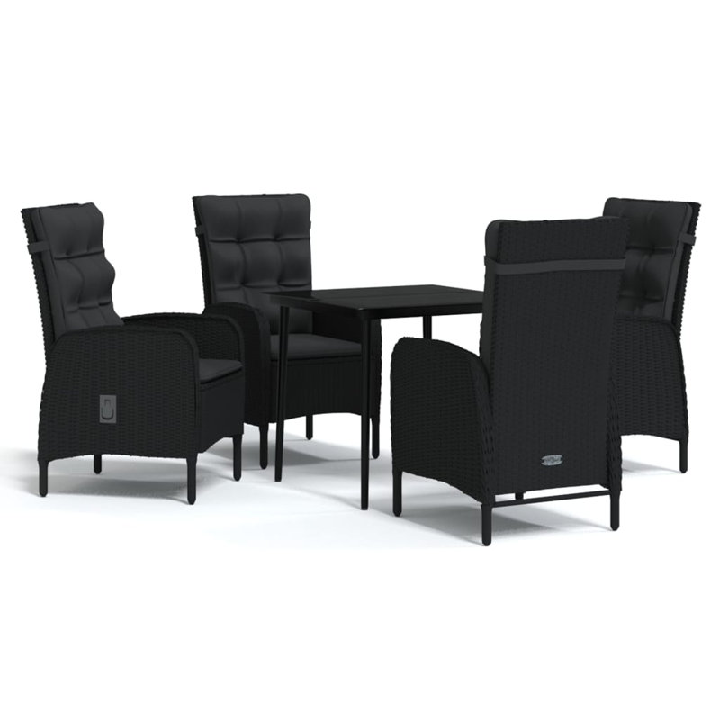 Ensemble bistro 2 personnes Caitlyn-Rose, Noir, 4, H 29,1 po x l 31,5 po x P 31,5 po