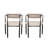 Berkoff Cream Upholstered Dining Chairs Set Of 2