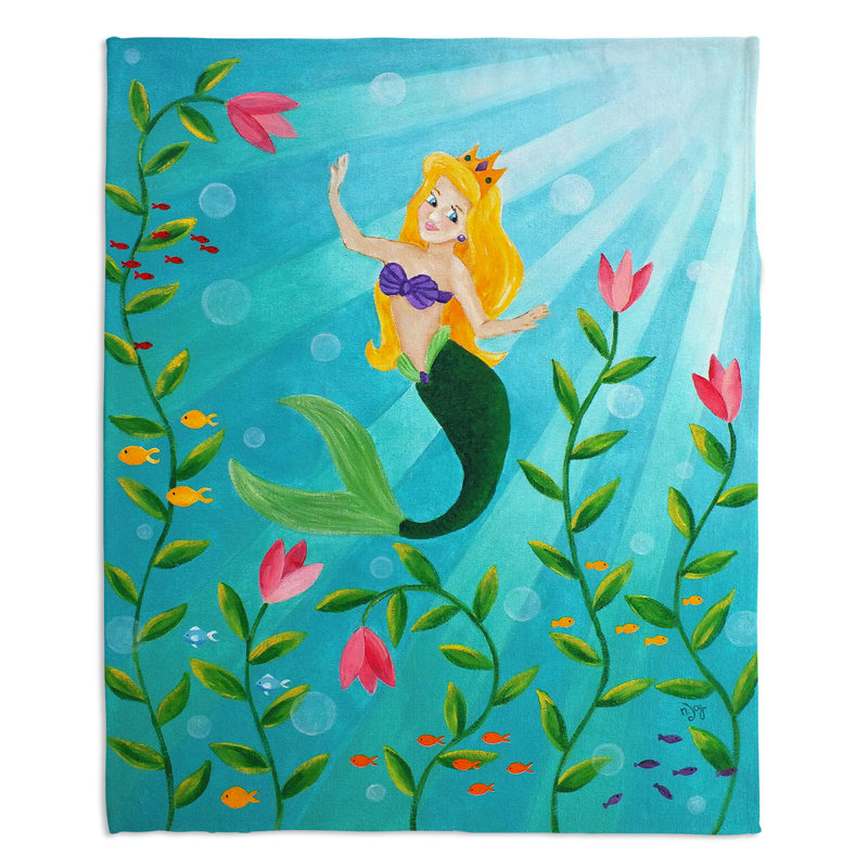 Couverture sirène , 51 po x 60 po