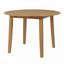 Table de salle à manger extensible ronde pliante pour petits espaces (42,36 po, brun clair, 2 à 4 places)-1203211533