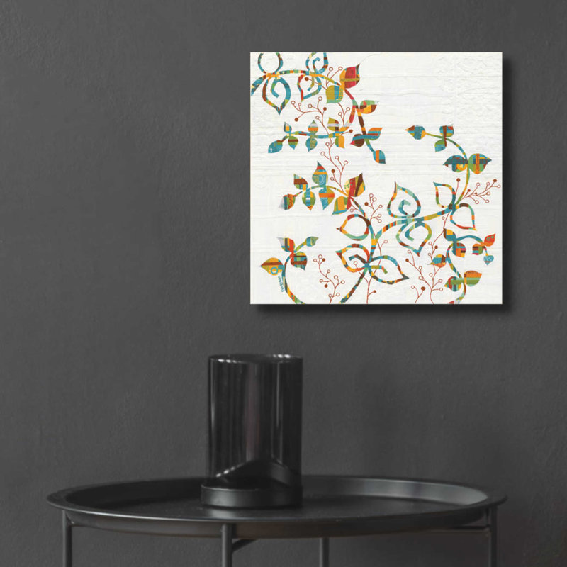 «Rainbow Vines With Berries Spice» par Kathy Ferguson, H 12 po x l 12 po x P 0,13 po