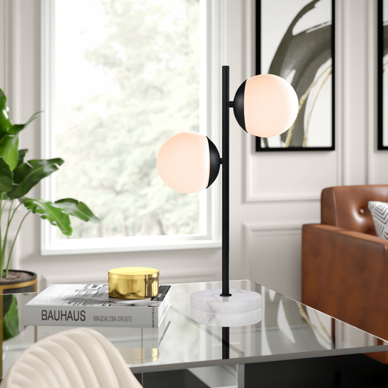 Yearby Lamp, Black, Frosted White