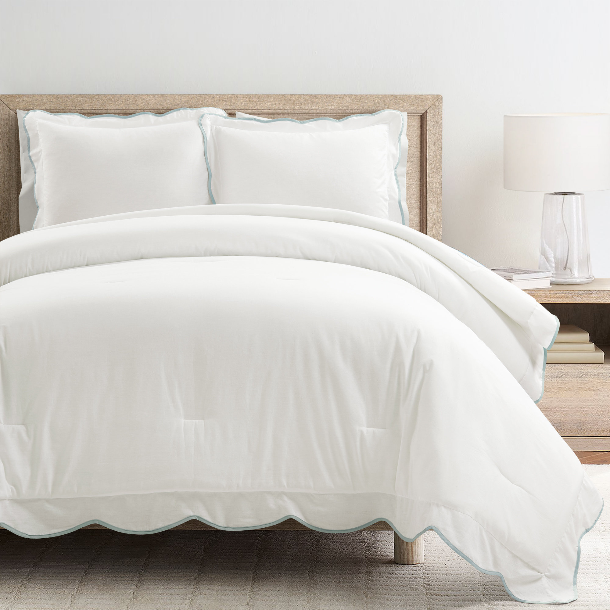 Nolita Cotton Blend Comforter Set, Queen Comforter, Blue