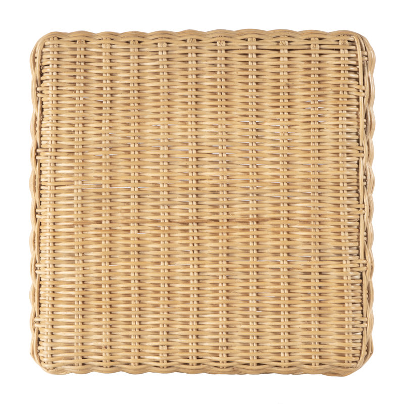 Flora Rattan Scalloped Bar and Counter Height Stool, Counter Stool (24" Seat Height)