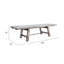 Table de salle à manger Zeka, design gris Turnbuckle, plateau extensible de 76 à 106 pouces