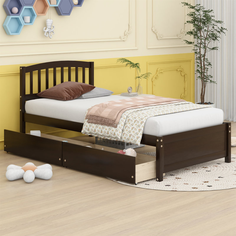 Gailya Platform Bed Storage Bed, Espresso