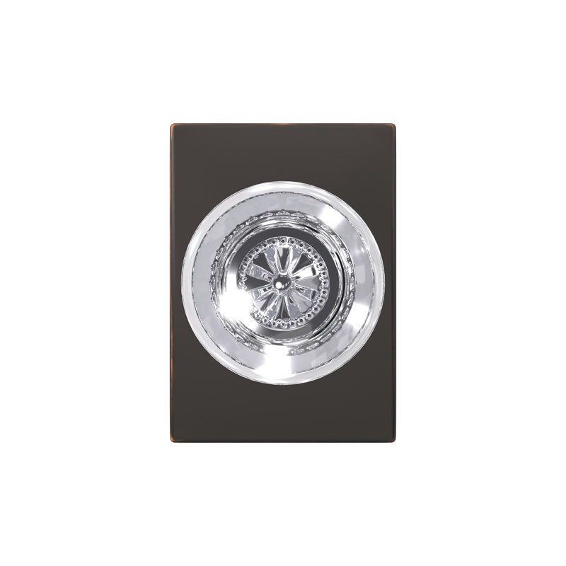 Hobson Non-Turning Glass Knob with Century Trim, Aged Bronze