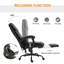 Fauteuil de bureau à haut dossier avec 6 points de vibration Vinsetto-14872725-14872727
