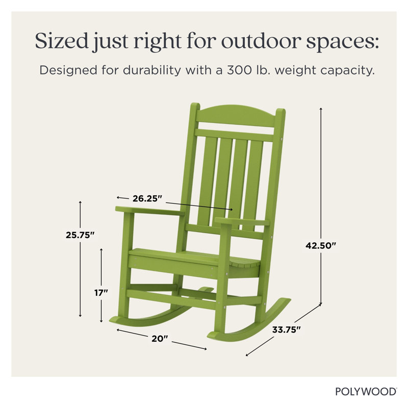 Chaise berçante POLYWOOD, Limette