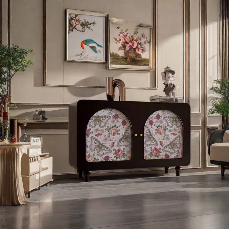 Spacious Decorative Cabinet, Black