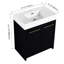 Ensemble de meuble-lavabo autoportant 30 po avec lavabo en résine Ronderick, avec porte à fermeture douce, ensemble KD