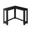 Console de vestibule de salon de chambre à coucher, table d'appoint d'angle étroite en stratifié noir transitionnel, stable 2 pour l'ameublement, la décoration et la console de fonction, conception transitionnelle, avec