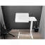 Bureau de chevet au-dessus du lit, support mobile pour ordinateur portable, table de lit inclinable avec roulettes, plateau à hauteur réglable pour table d'appoint pour canapé de lit pour ordinateur portable, table de chevet (BLANC)