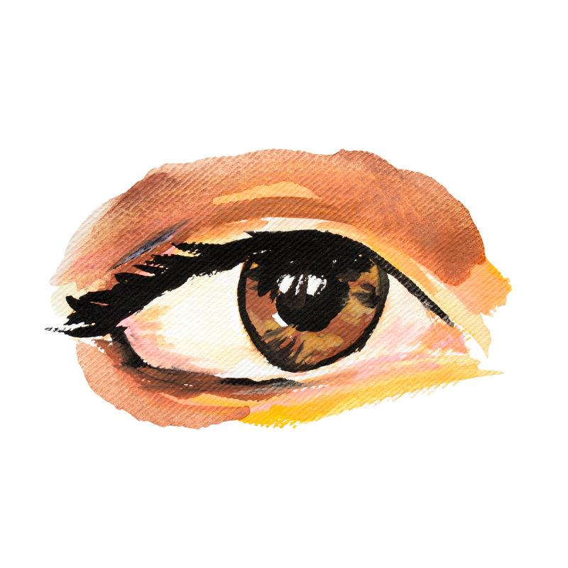 «Litzi Brown Eye On Canvas» par Lillasam, impression, H 12 po x l 18 po