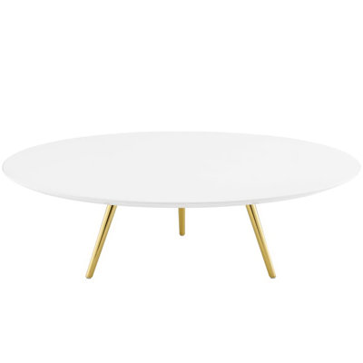 Carson Carrington Bata Round Artificial Marble Coffee Table by Modway