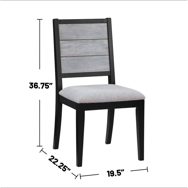 Ensemble de 2 chaises de salle à manger avec siège rembourré