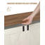 Coffre de rangement 42,9 po, grand coffre de rangement avec 2 charnières, banc en bois de style campagnard, coffre de rangement relevable, coffre d'entrée pour chambre à coucher, salon, blanc-110526355-110526354