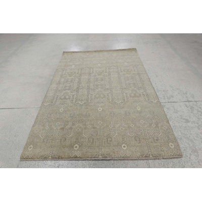Transitional One-of-a-Kind Rectangle 4'11" X 7'4" Hand Knotted Area Rug