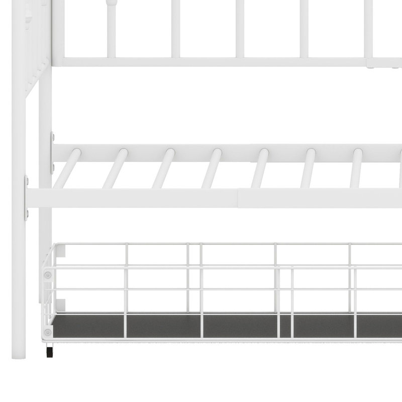 Le lit de jour avec tiroirs de rangement offre une fabrication durable et un style polyvalent pour les chambres d'amis, White