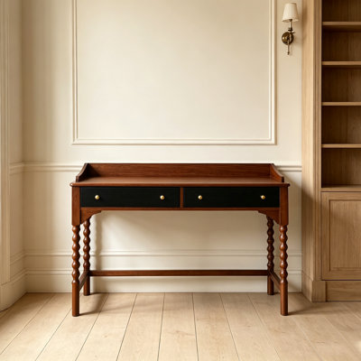 Bureau en bois massif de style français rétro 51,18 po