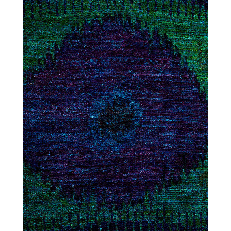 Contemporary One-of-a-Kind 5' 3" X 12' 6" Hand Knotted Area Rug